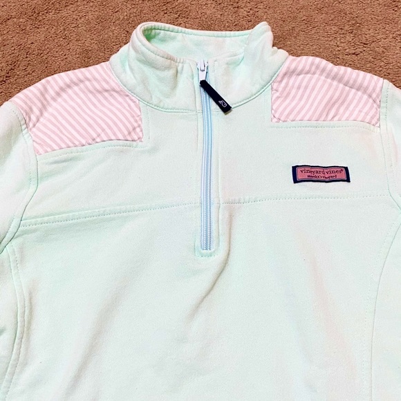 Vineyard Vines Mint Oxford Striped Shepherd Shirt - Picture 12 of 15